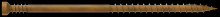 Simpson Strong-Tie FT07300R100 - Finish Trim Screw - #7 x 3 in. T10, Trim-Head, Quik Guard®, Tan (100-Qty)