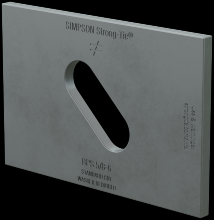 Simpson Strong-Tie BPS 5/8-6 - BPS 3 in. x 4-1/2 in. Slotted Bearing Plate with 5/8 in. Bolt Dia.
