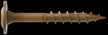 Simpson Strong-Tie CBT08114R100 - Wafer-Head Construction Screw - #8 x 1-1/4 in. T20, Quik Guard®, Tan (100-Qty)