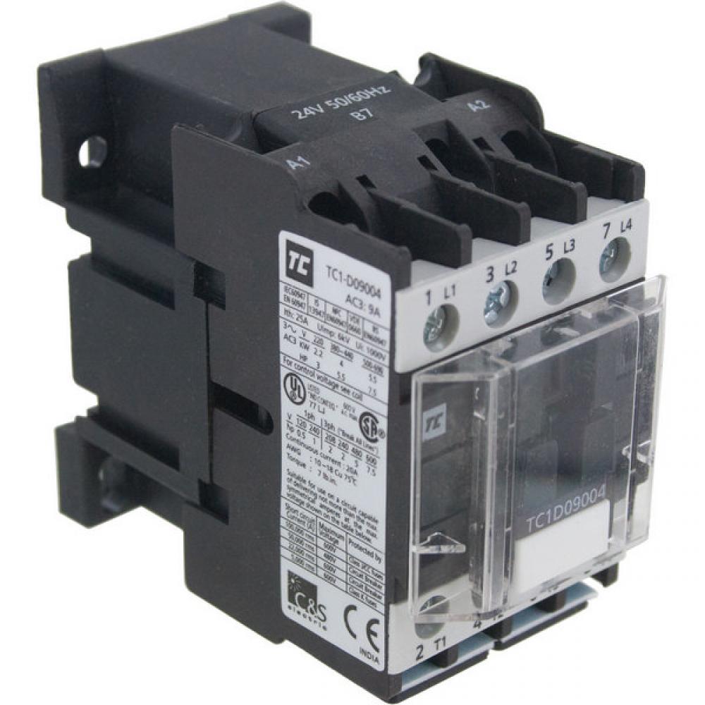Contactor 9a AC3 4 N/O 24Vac coil