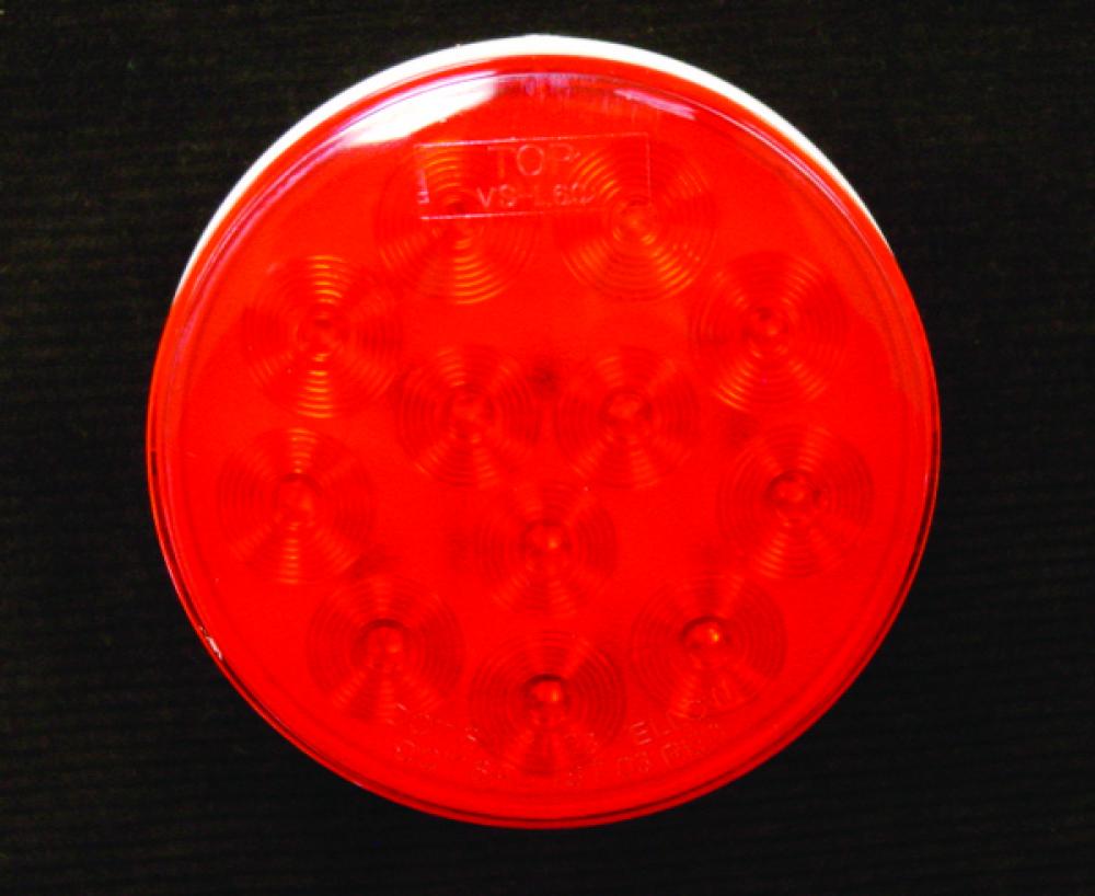 LED LMP SLD RED S/T/T ROUND 4Inch 12-DIODES