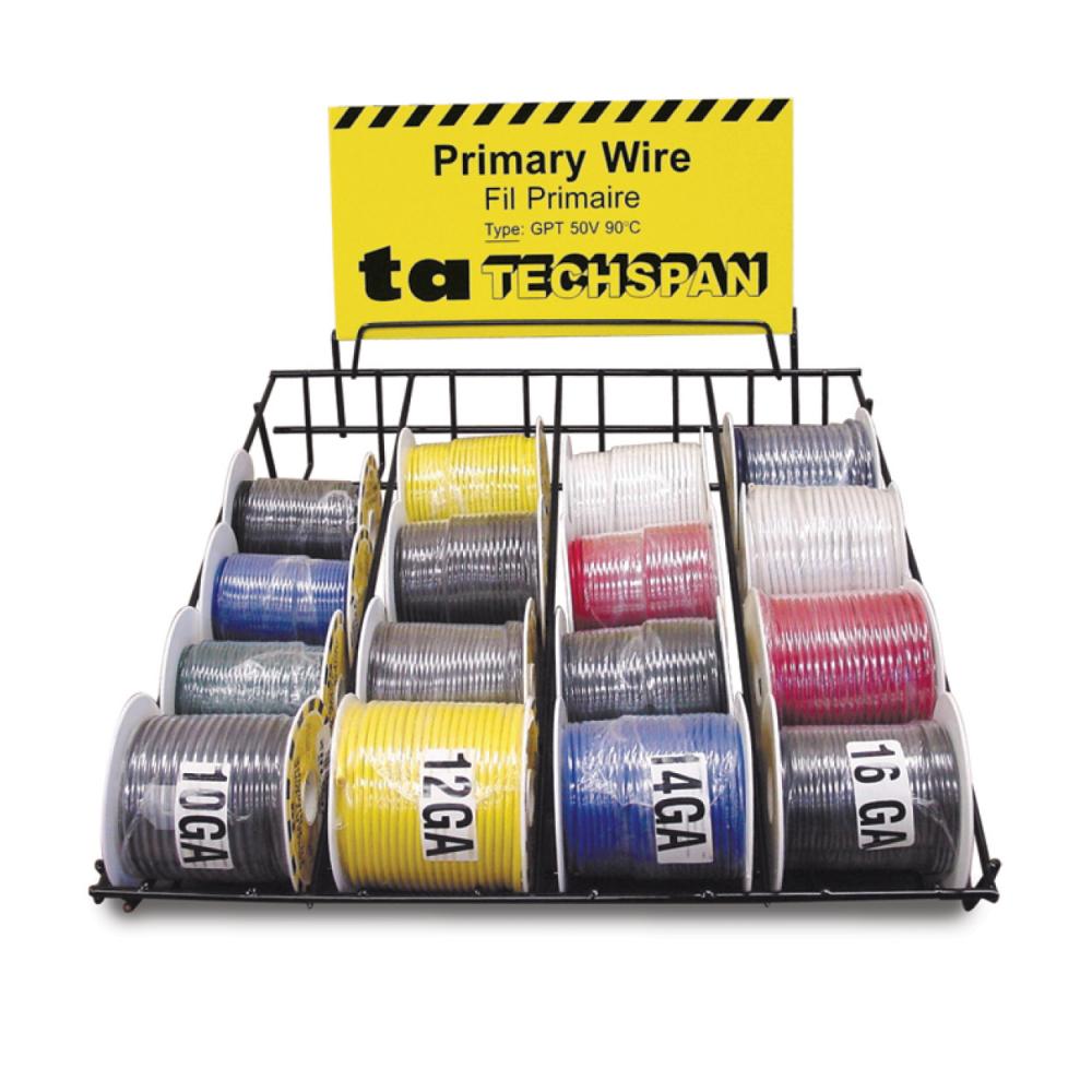 WIRE DISPLAY/DISPENSING RACK 4-ROWSAll welded cold rolled steelGrey powder coated finish