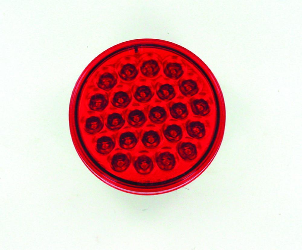 LED LMP SLD RED S/T/T ROUND 4Inch 24-DIODES