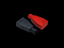Techspan 692668 - BATT TERM BOOT [STRAIGHT] 1/0-2/0GA BLACK/RED 1PAIR