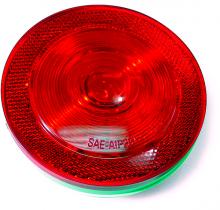 Techspan 735125 - LMP SLD S/T/T RED REFL. ROUND 4Inch