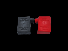 Techspan 692680 - BATT TERM BOOT [RIGHT ELB] 2GA BLACK/RED 1PAIR