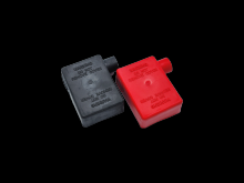 Techspan 692686 - BATT TERM BOOT [LEFT ELB] 2GA BLACK/RED 1PAIR