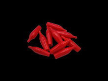Techspan 761635 - BATT ALLIGATOR CLIP VINYL BOOTS ONLY RED 10PK