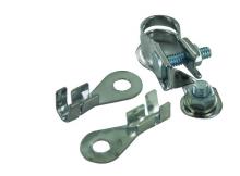 Techspan 692574 - BATT TERM BRASS (NICKEL PLATED) UNIV 6-4GA WITH 2 LUGS 1 SET