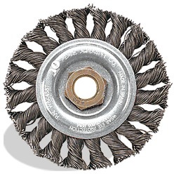 6 x .020 x 5/8-11 Knot Wheel, Regular Twist, Stainless Wire