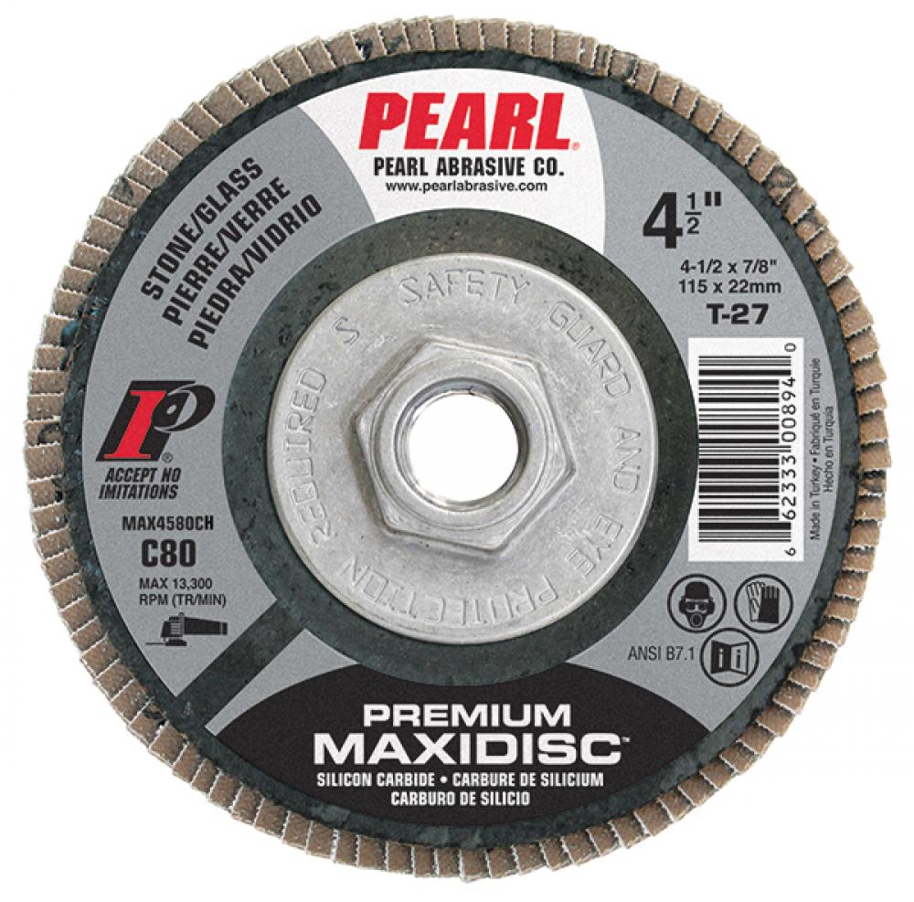 4-1/2 x 5/8-11  SC Maxidisc™ Flap Discs for Stone/Glass, Type 27 Shape