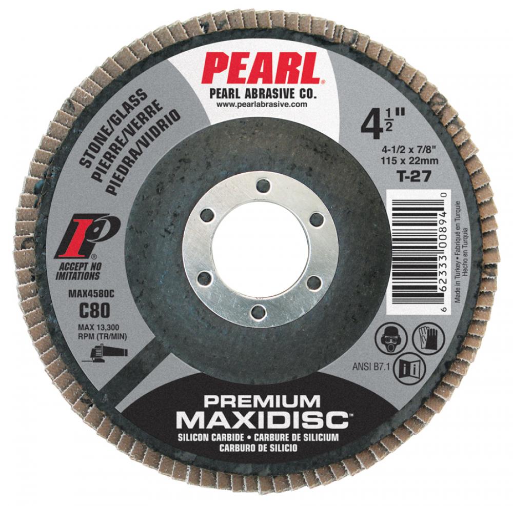 4-1/2 x 7/8  SC Maxidisc™ Flap Discs for Stone/Glass, Type 27 Shape