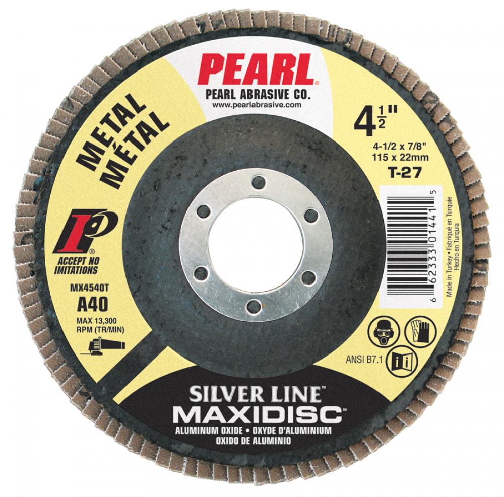 7 x 7/8 Silver Line™ AO Maxidisc™ Flap Discs for Metal, Type 27 Shape