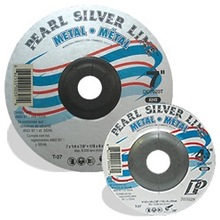 Pearl Abrasive Co. DC4510TH - 4-1/2 x 1/4 x 5/8-11 Silver Line™ AO Depressed Center Wheels, A24R