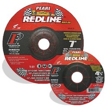 Pearl Abrasive Co. DCRED90H - 9X1/4X5/8-11 Redline™ Max-A.O.™ Depressed Center Wheels, A/WA24S