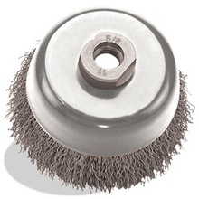 Pearl Abrasive Co. CLWBC558 - 5 x .020 x 5/8-11 Crimped Cup, Tempered Wire