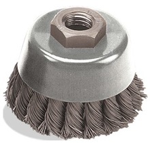 Pearl Abrasive Co. CLWBK458S - 4 x .020 x 5/8-11 Knot Cup, Stainless Wire