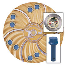 Pearl Abrasive Co. HEX1712BCLT - 17" PLATE WITH CLUTCH AND BLUE DIAMOND PINS