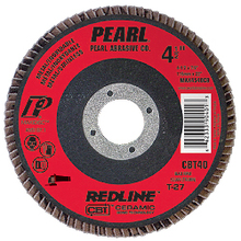 Pearl Abrasive Co. MAX4540CBH - 4-1/2 x 5/8-11 Redline™ CBT™ Maxidisc™ Flap Discs, Type 27, CBT40