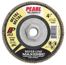 Pearl Abrasive Co. 1163 - 7 x 5/8-11 Silver Line™ AO Maxidisc™ Flap Discs for Metal, Type 27 Shape