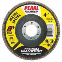 Pearl Abrasive Co. 1165 - 4-1/2 x 7/8 Premium AO Maxidisc™ Flap Discs for Metal, Type 27 Shape