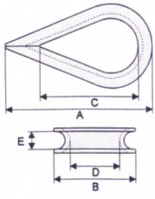 Vanguard Steel 2905 0024 - Standard Wire Rope Thimbles