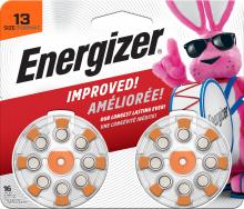 Energizer AZ13DP-16 - Energizer Hearing Aid Batteries Size 13, Orange Tab, 16 Pack