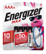 Energizer E92BP-4 - Energizer MAX AAA Batteries (4 Pack), Triple A Alkaline Batteries