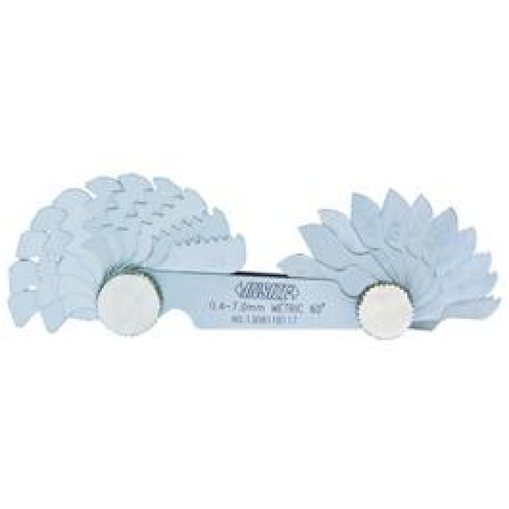 PITCH GAGE METRIC 60ø 0.4-0.7MM RANGE 22PCS LEAVES