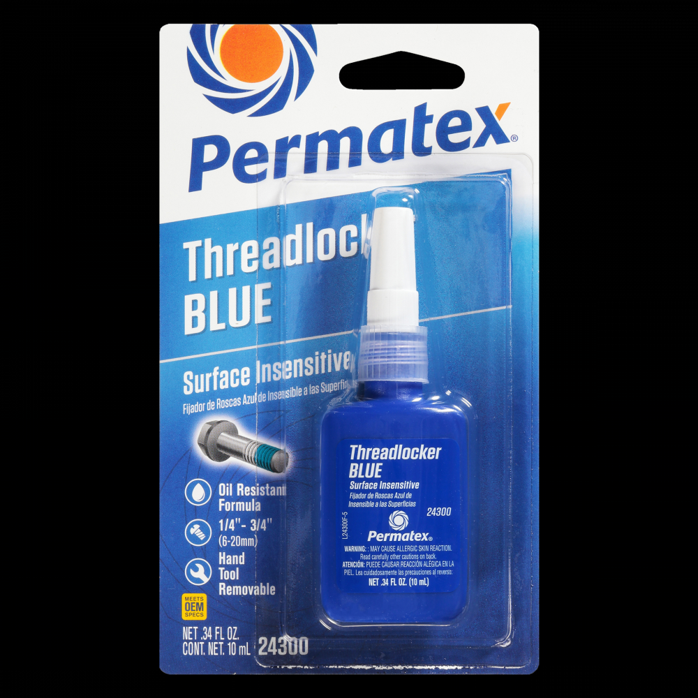Permatex® Blue Surface Insensitive 243 Threadlocker, 10mL Bottle
