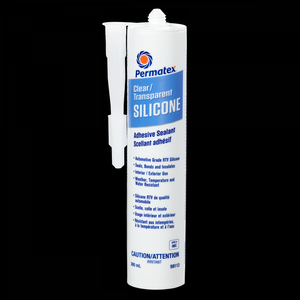 Permatex® Clear RTV Silicone Sealant 66C, 300mL Cartridge