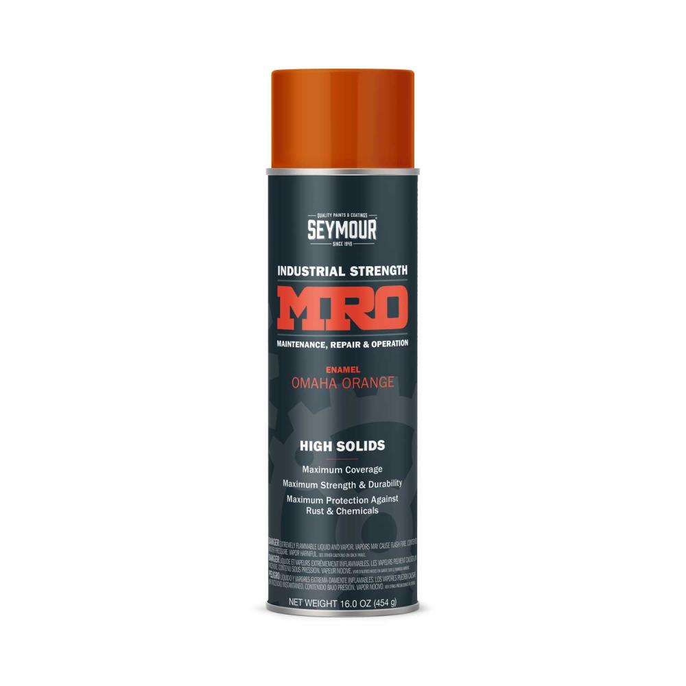 620-1450 Seymour Industrial MRO High Solid Enamel Spray Paint, Omaha Orange (16 oz.)