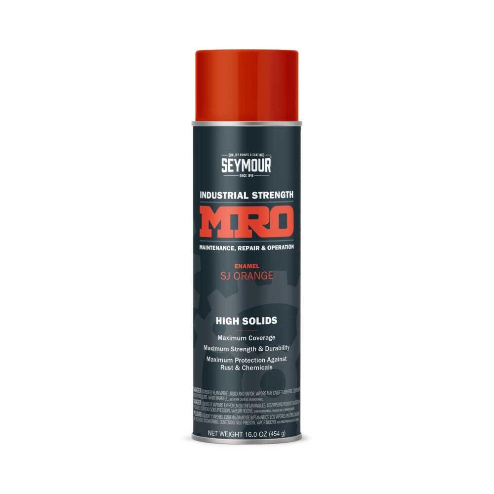 620-1432 Seymour Industrial MRO High Solid Enamel Spray Paint, SJ Orange (16 oz.)
