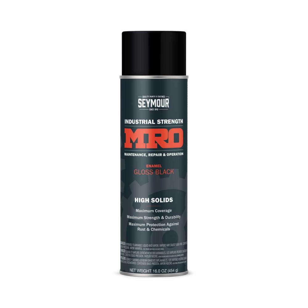 Industrial MRO High Solid Enamel Spray Paint, Gloss Black (16 oz.)