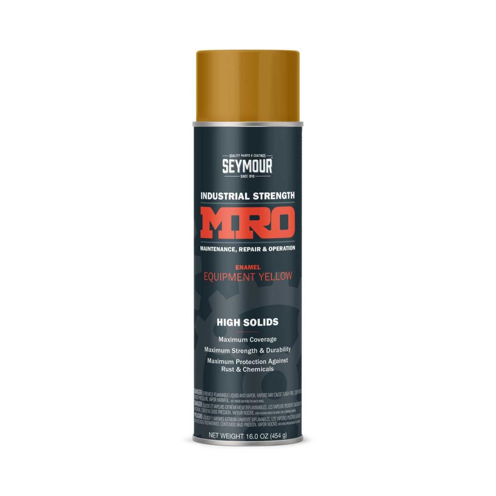 620-1443 Seymour Industrial MRO High Solid Enamel Spray Paint, Equipment Yellow (16 oz.)