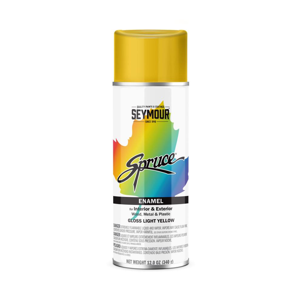 Spruce Enamel Spray Paint, Gloss Light Yellow (12 oz.)