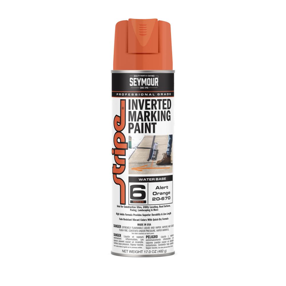 20-670 Seymour 20 oz. Water Based Marking Paint,  Alert Orange (17 oz.)