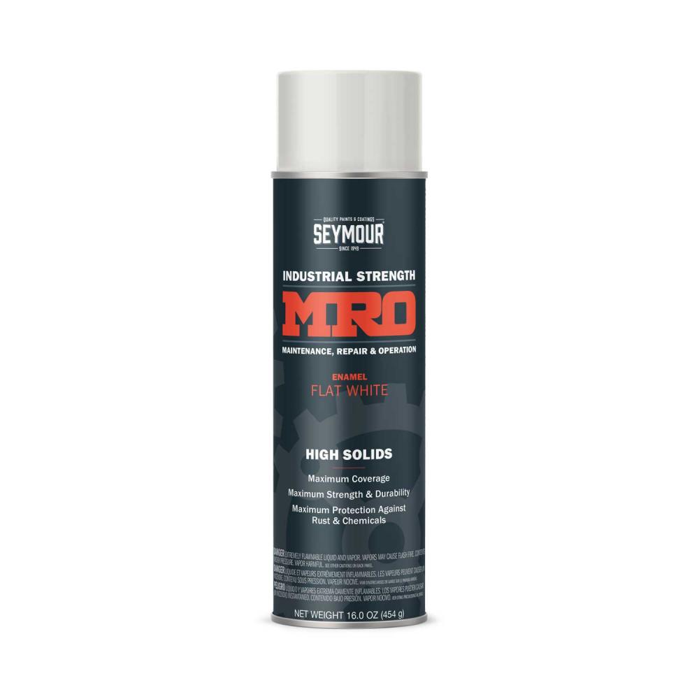 Industrial MRO High Solid Enamel Spray Paint, Flat White (16 oz.)