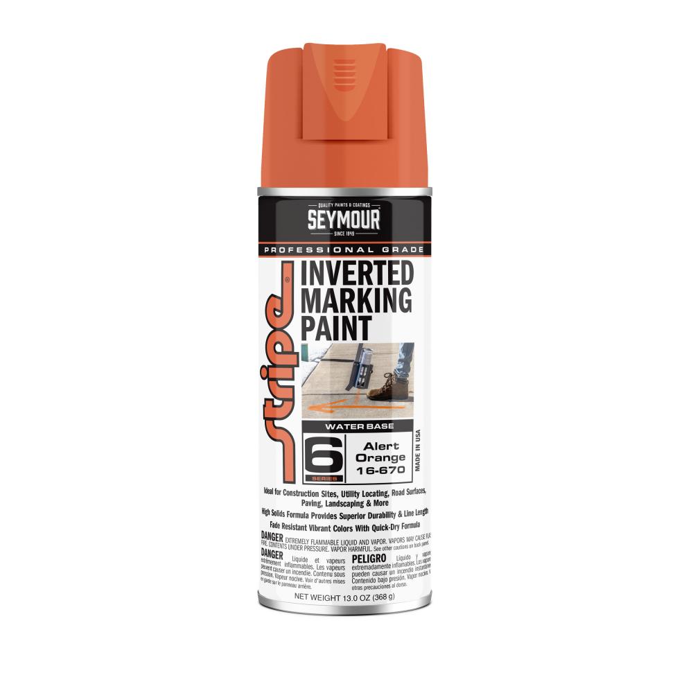 16-670  Seymour 16 oz. Water Based Marking Paint, Alert Orange (15 oz.)