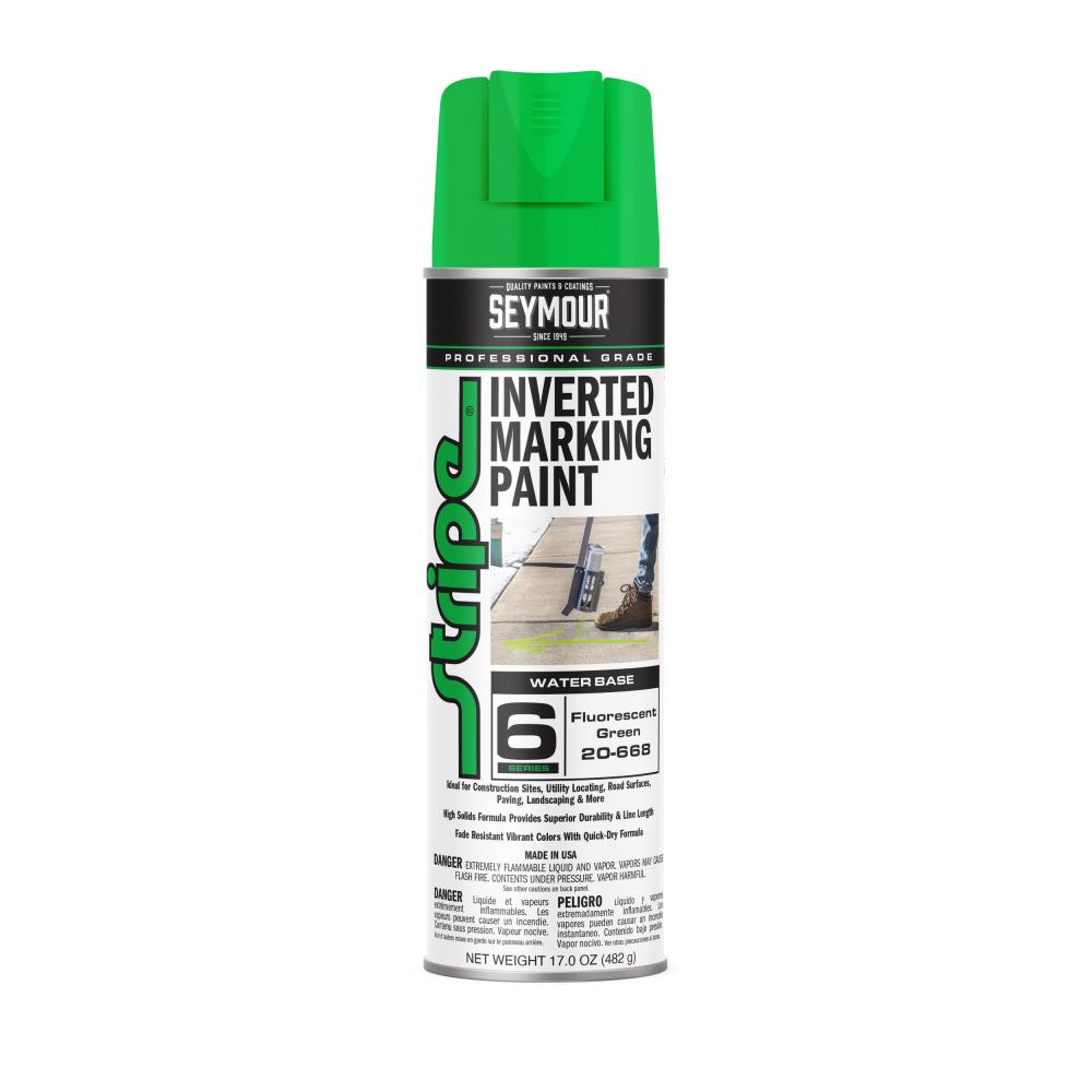 20-668 Seymour 20 oz. Water Based Marking Paint, Fluorescent Green (17 oz.)