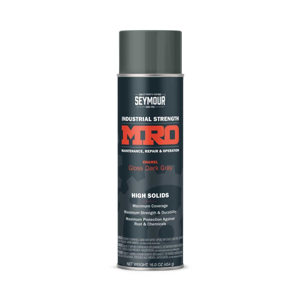 Industrial MRO High Solid Enamel Spray Paint, ANSI 49 Dark Gray (16 oz.)