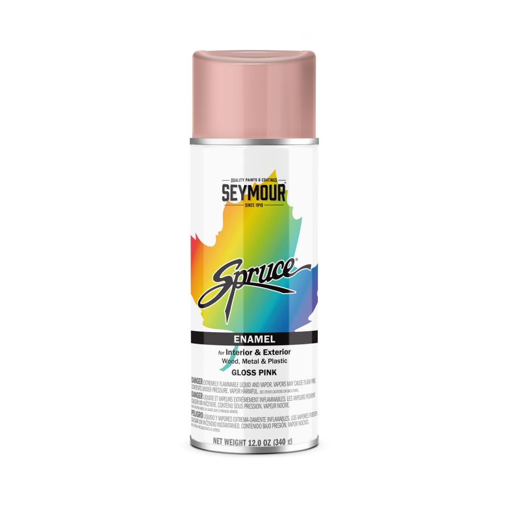Spruce Enamel Spray Paint, Gloss Pink (12 oz.)