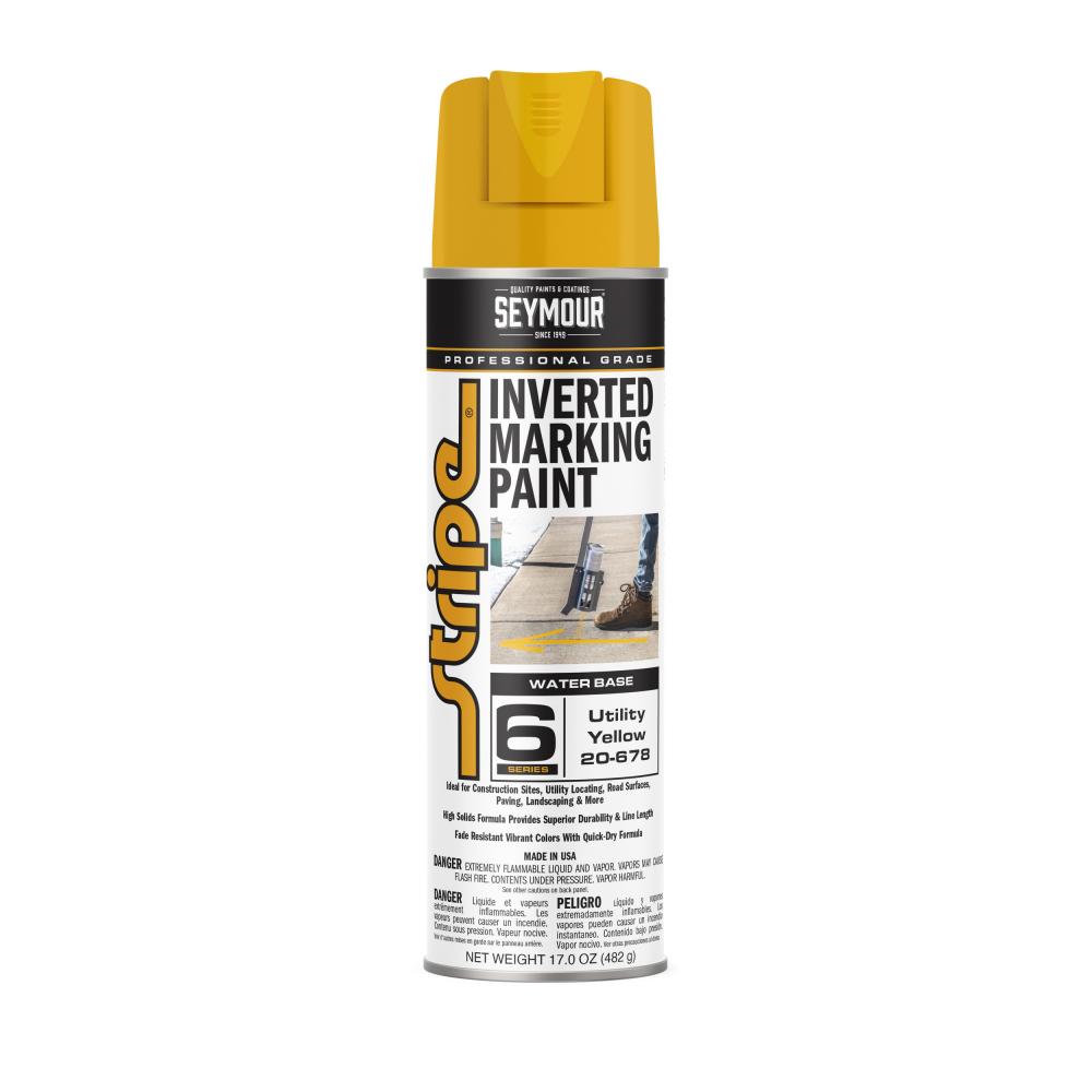 20-678 Seymour 20 oz. Water Based Marking Paint, Utility Yellow (17 oz.)