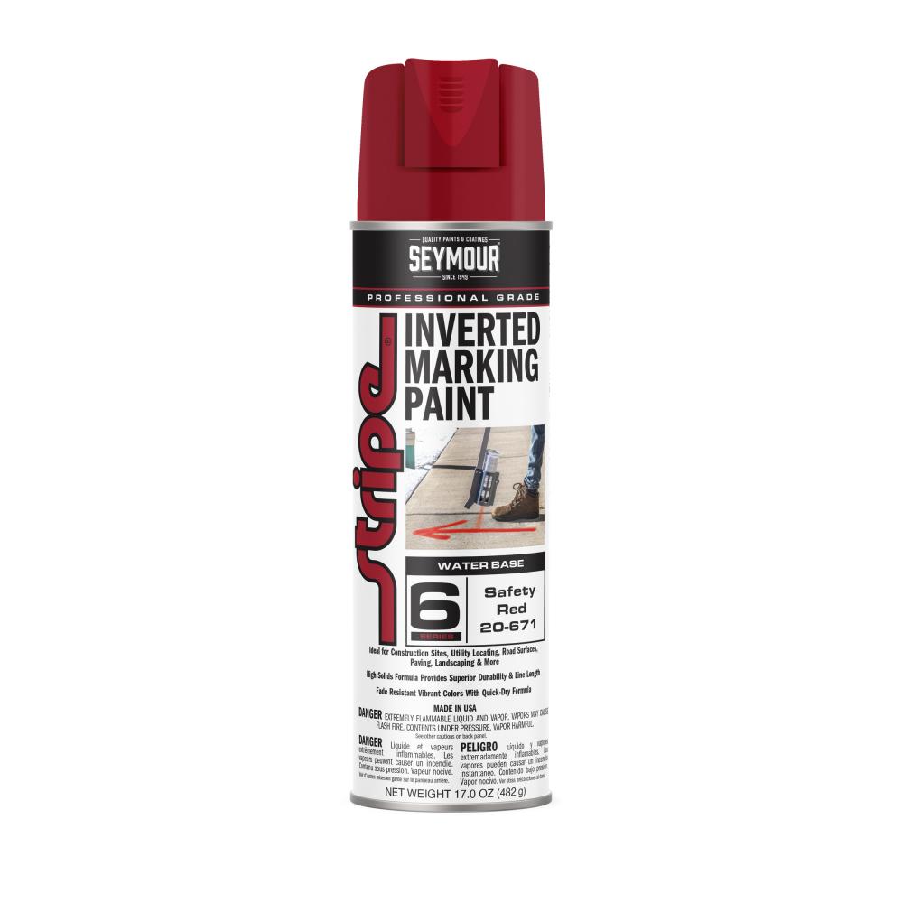 20-671 Seymour 20 oz. Water Based Marking Paint,  Safety Red (17 oz.)