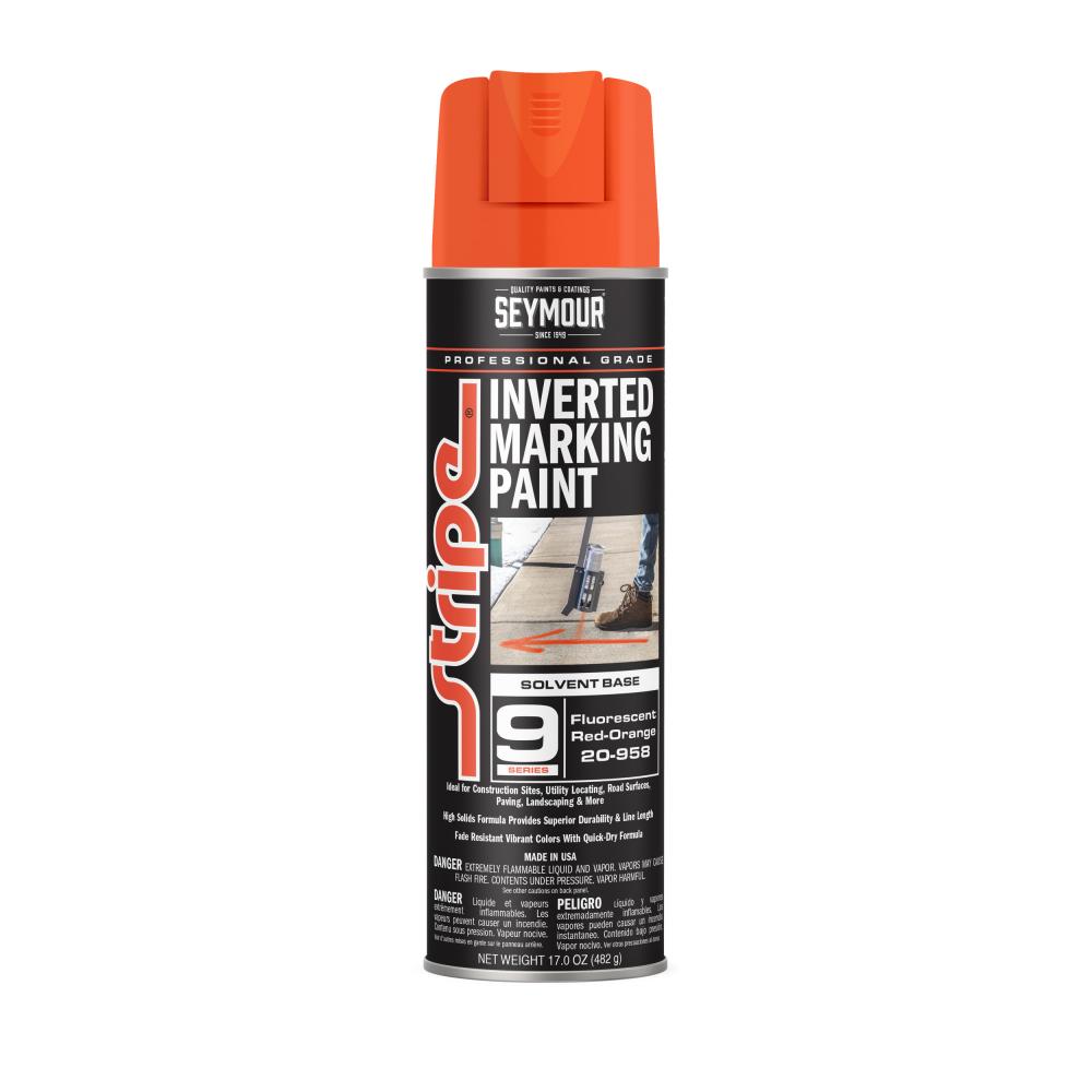 20-958 Seymour 20 oz. Stripe Solventbase, Fluorescent Red/Orange (17 oz.)