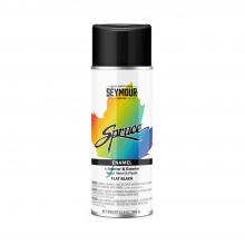 Seymour of Sycamore 0000980010 - Spruce Enamel Spray Paint, Flat Black (12 oz.)