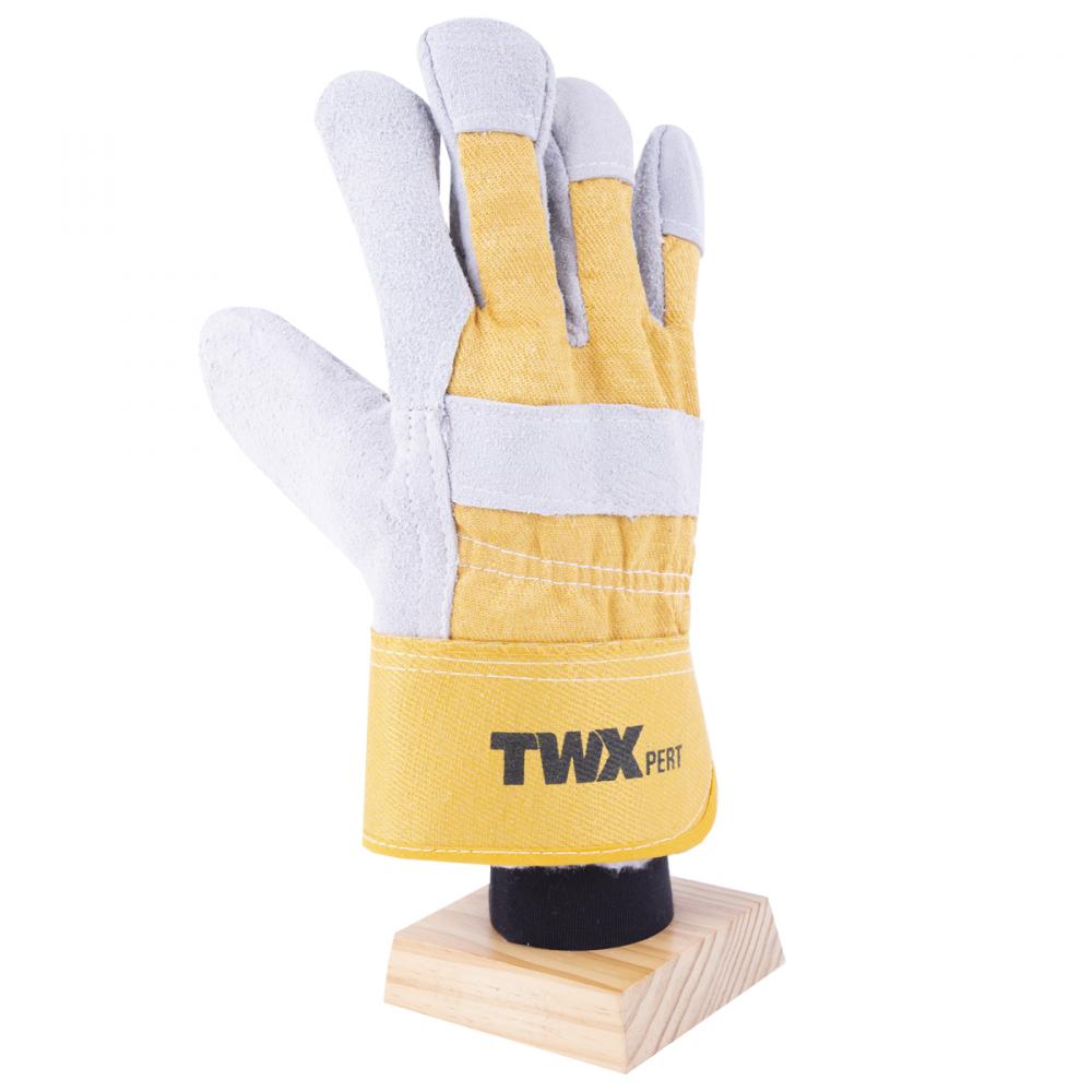 1dz. Cow Split Leather Gloves Acrylic Pile Lining (OSFA)