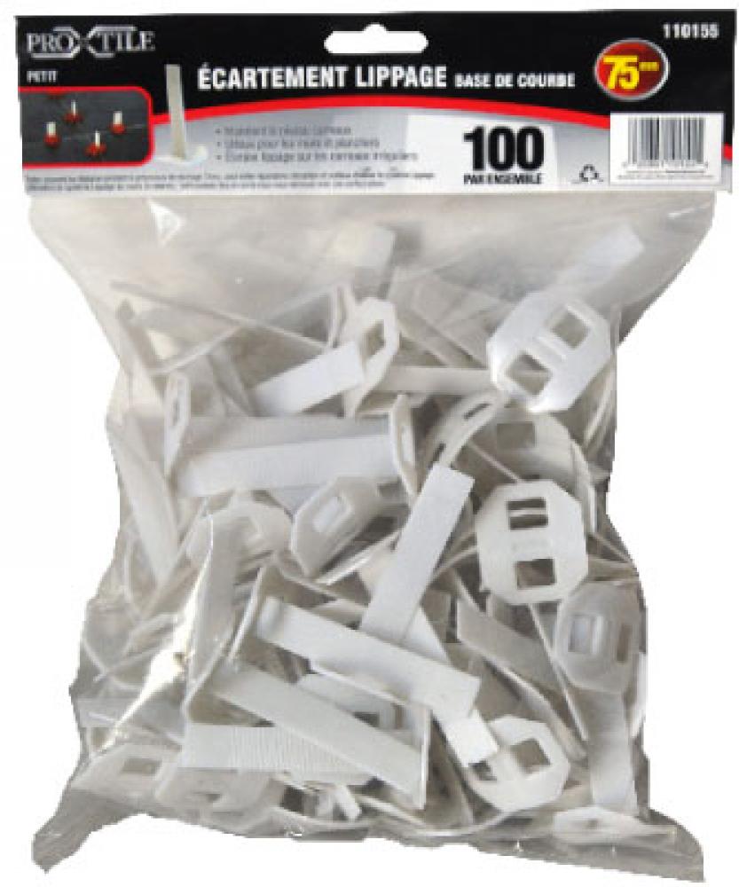 Lippage Strips Curved Base 1.8mm (1/16in) x 14 W x 75mm H 100PC