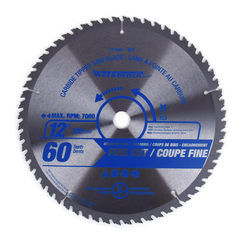 Carbide Tipped Saw Blade ATB Fine Cut 12in (3055mm) 60T 7000RPM