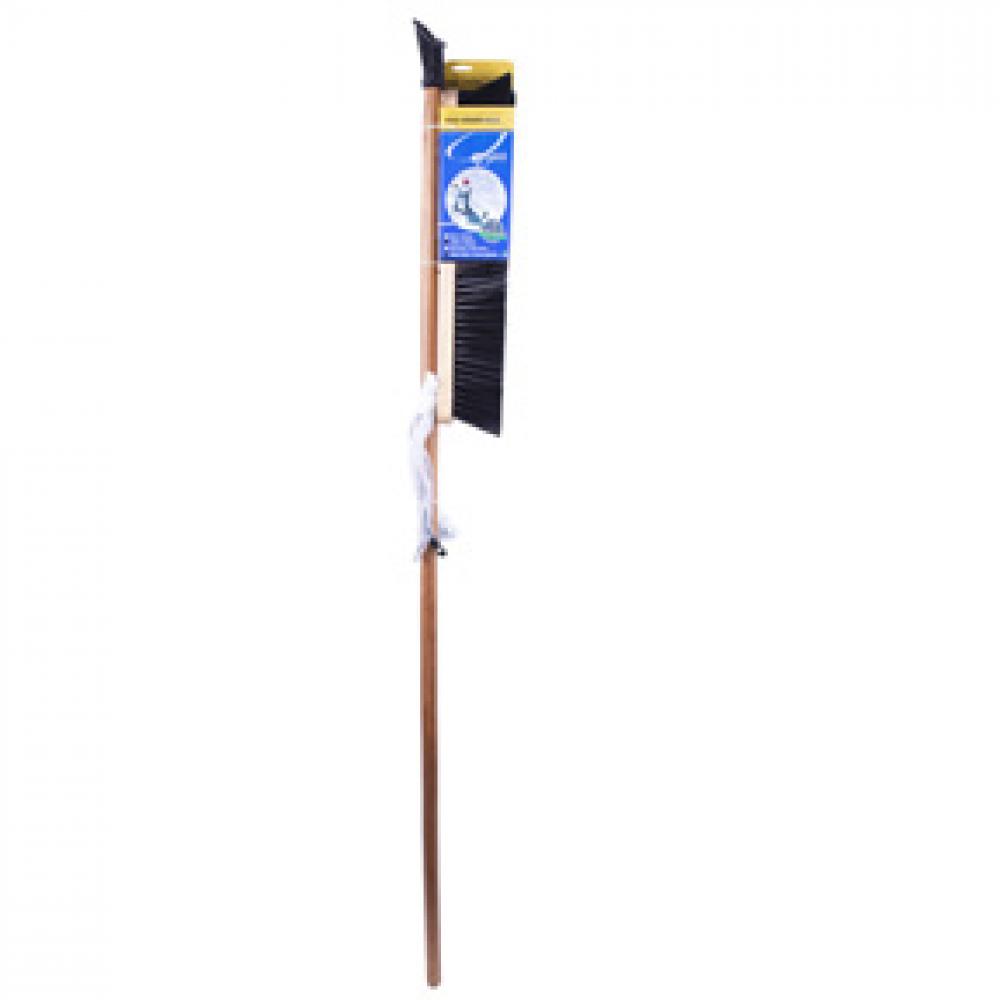 Push Broom 18&#34; Indoor/Outdoor with Brace Hard Bristle
